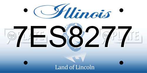 7ES8277 Illinois License Plate