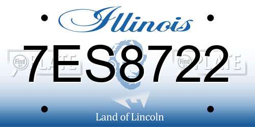 7ES8722 Illinois License Plate