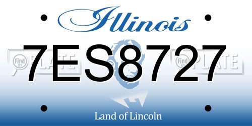 7ES8727 Illinois License Plate