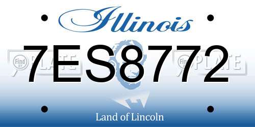 7ES8772 Illinois License Plate
