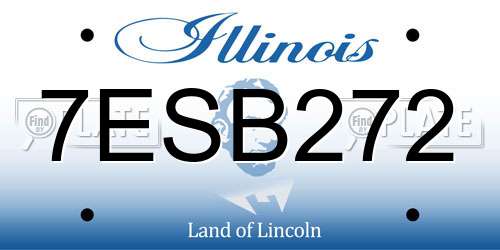 7ESB272 Illinois License Plate
