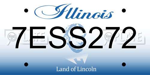 7ESS272 Illinois License Plate