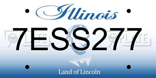 7ESS277 Illinois License Plate