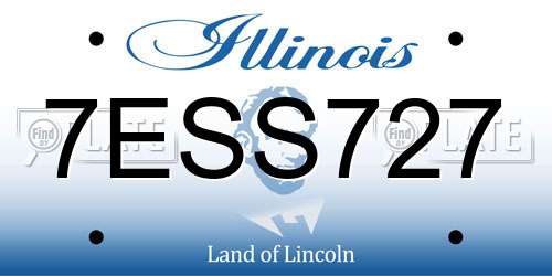 7ESS727 Illinois License Plate