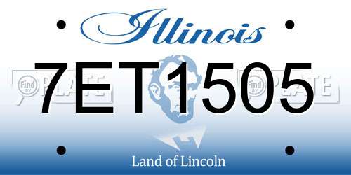 7ET1505 Illinois License Plate