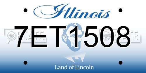 7ET1508 Illinois License Plate
