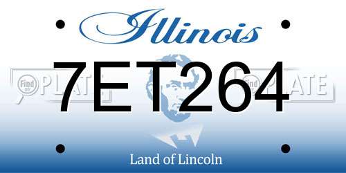 7ET264 Illinois License Plate
