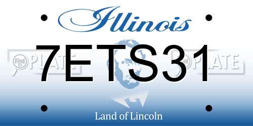 7ETS31 Illinois License Plate