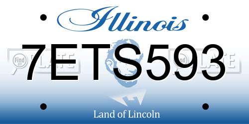 7ETS593 Illinois License Plate