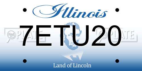 7ETU20 Illinois License Plate