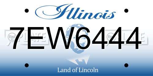 7EW6444 Illinois License Plate