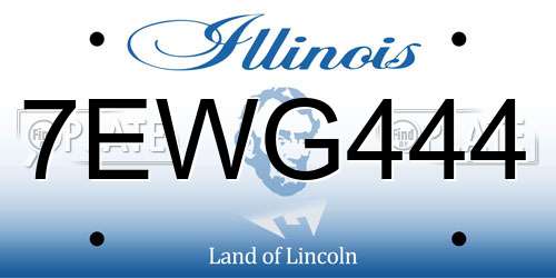 7EWG444 Illinois License Plate