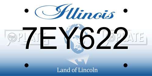 7EY622 Illinois License Plate