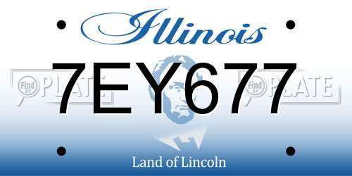7EY677 Illinois License Plate