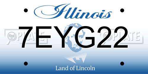 7EYG22 Illinois License Plate