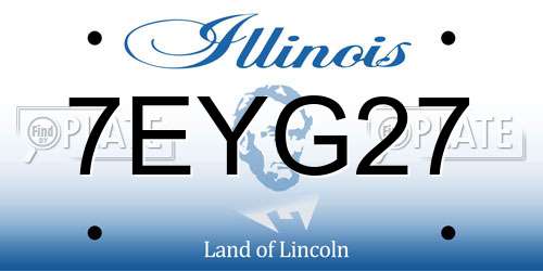 7EYG27 Illinois License Plate