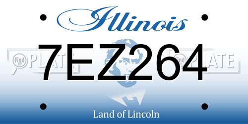 7EZ264 Illinois License Plate