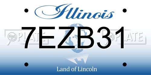 7EZB31 Illinois License Plate