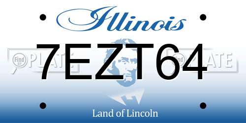 7EZT64 Illinois License Plate