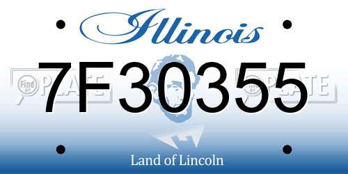 7F30355 Illinois License Plate