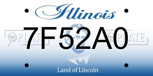 7F52A0 Illinois License Plate