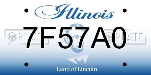 7F57A0 Illinois License Plate
