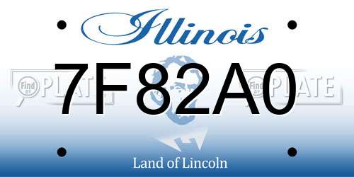 7F82A0 Illinois License Plate