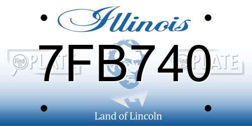7FB740 Illinois License Plate