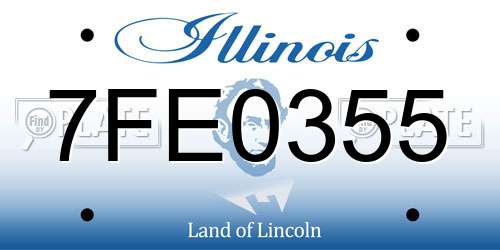 7FE0355 Illinois License Plate