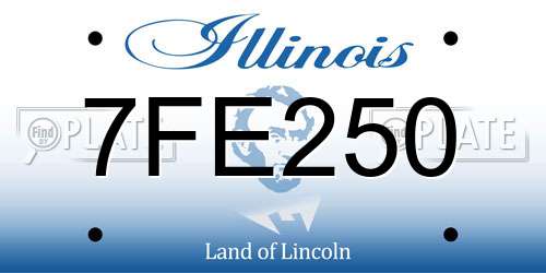 7FE250 Illinois License Plate