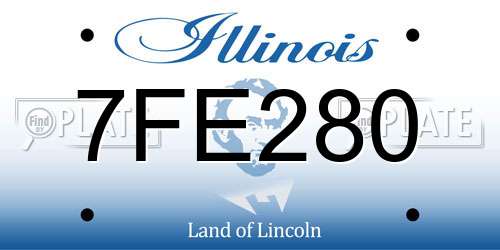 7FE280 Illinois License Plate