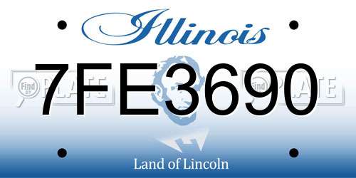 7FE3690 Illinois License Plate