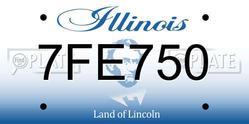 7FE750 Illinois License Plate