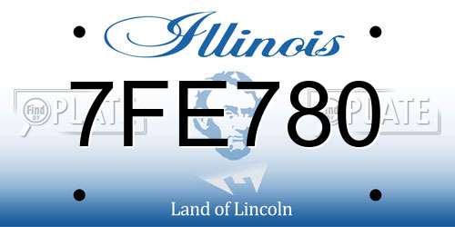 7FE780 Illinois License Plate