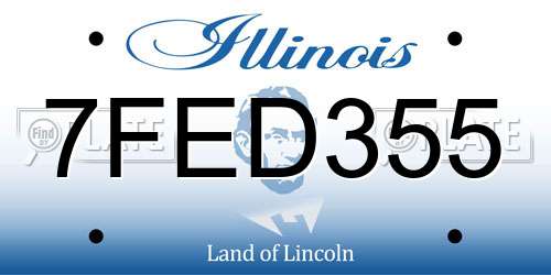 7FED355 Illinois License Plate