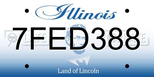 7FED388 Illinois License Plate