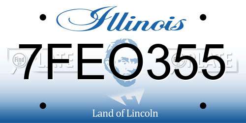 7FEO355 Illinois License Plate