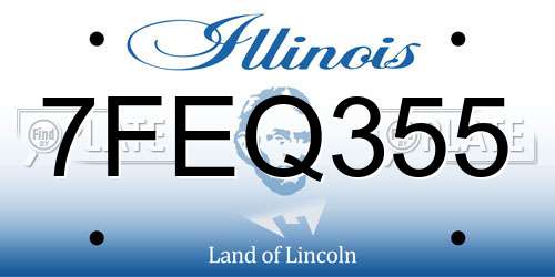 7FEQ355 Illinois License Plate