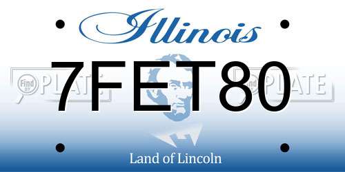 7FET80 Illinois License Plate