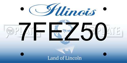 7FEZ50 Illinois License Plate