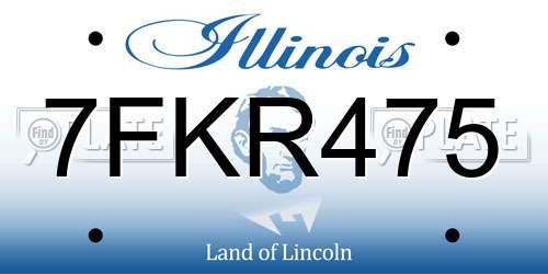 7FKR475 Illinois License Plate
