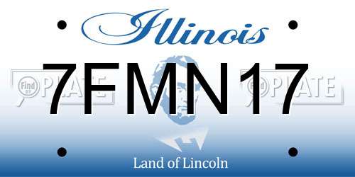 7FMN17 Illinois License Plate