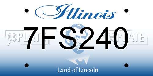 7FS240 Illinois License Plate