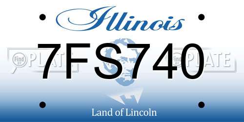 7FS740 Illinois License Plate