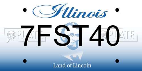7FST40 Illinois License Plate