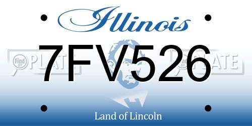 7FV526 Illinois License Plate