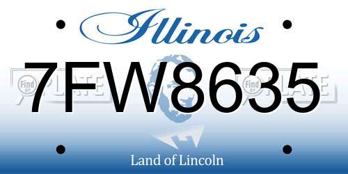 7FW8635 Illinois License Plate