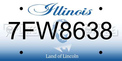 7FW8638 Illinois License Plate