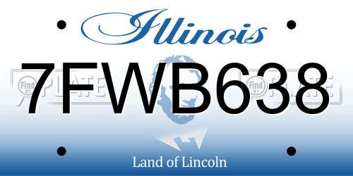7FWB638 Illinois License Plate