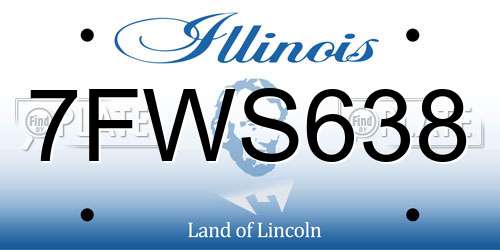 7FWS638 Illinois License Plate